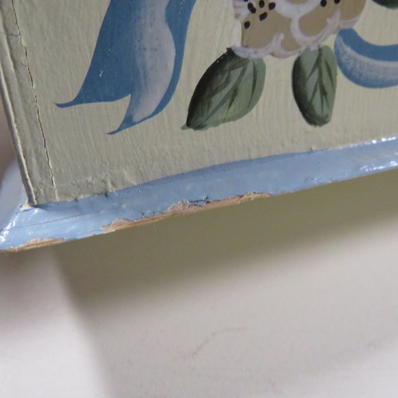 Rose Hand Painted Wood  Desk - Mail - Stationary Organizer - Picture 10 of 10